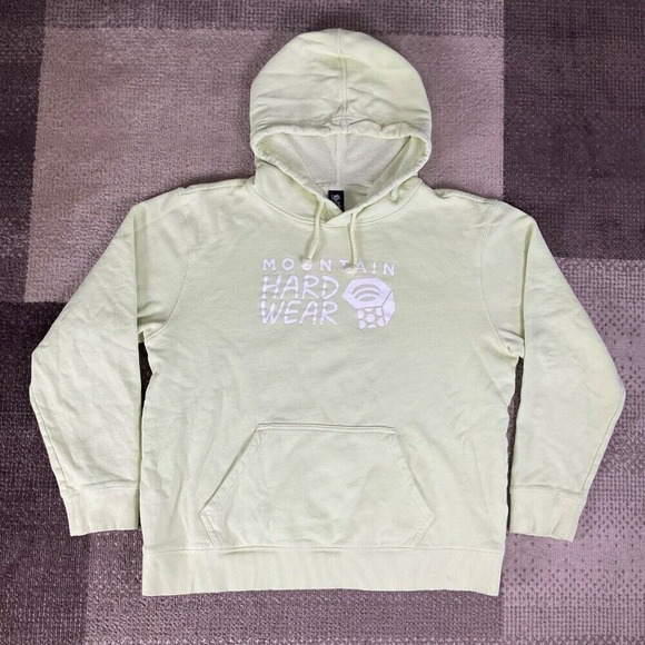 Mountain Hardwear Hoodie Pullover‎ Sweatshirt Women's Size L Lime Green - Picture 1 of 6